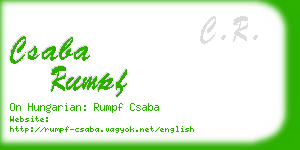 csaba rumpf business card